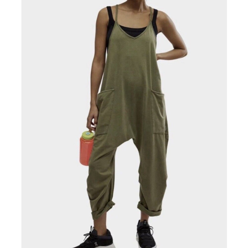 Free People - Movement - Sea Grass - Hot Shot Jumpsuit Sz M